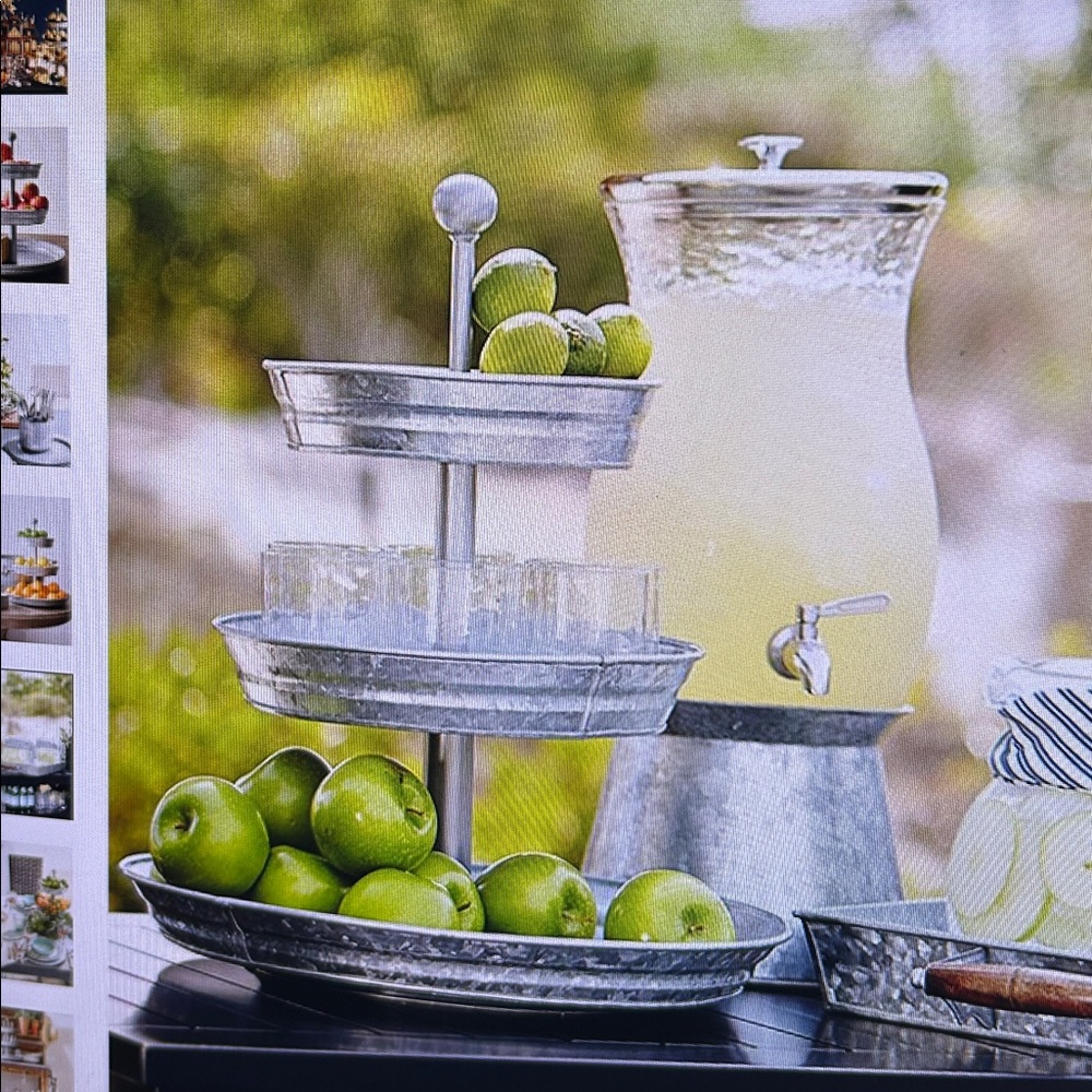 A galvanized pottery barn tiered stand - Picture 9 of 9